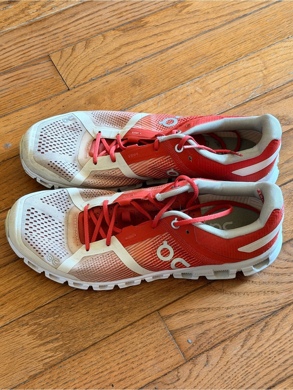 On Running Women's Athletic Trainers in Red and White